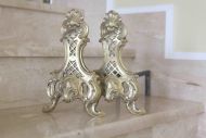 Ажурные бронзовые таганы для камина