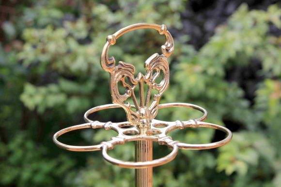 Антикварная зонтница в стиле ар-деко, латунь