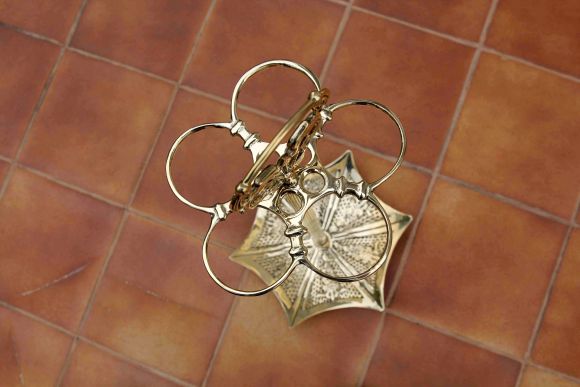 Антикварная зонтница в стиле ар-деко, латунь