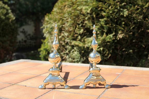 Великолепные старинные таганы для камина. Европа. Начало 20 века