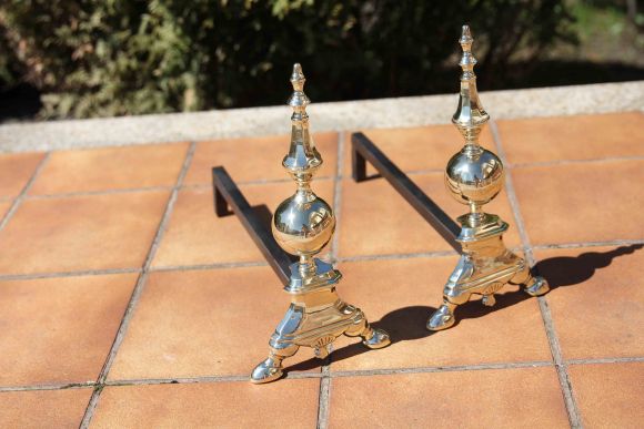 Великолепные старинные таганы для камина. Европа. Начало 20 века