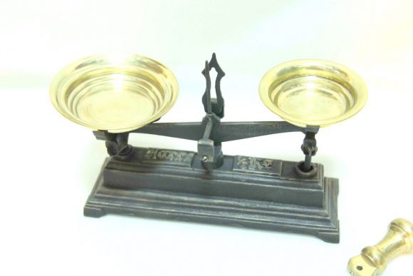 Настоящий Раритет! Винтажные маленькие весы на 1,5 кг в идеале