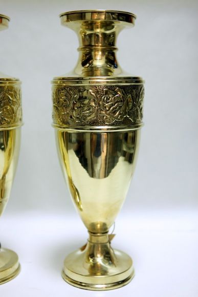 Антикварная латунная ваза. Европа