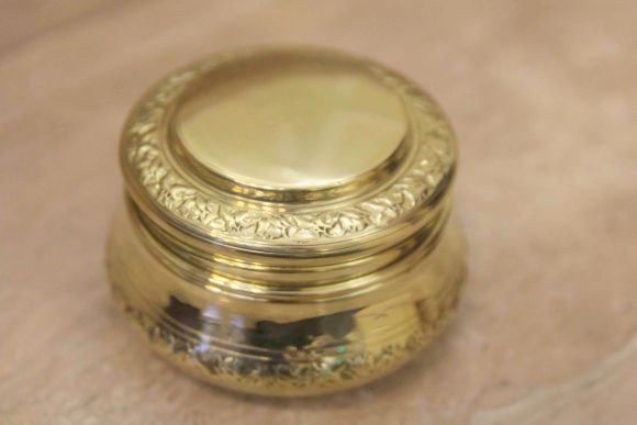 Латунная полированная шкатулка в идеальном состоянии