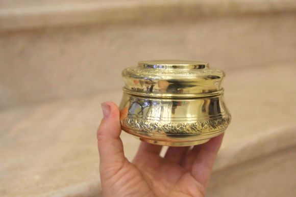 Латунная полированная шкатулка в идеальном состоянии