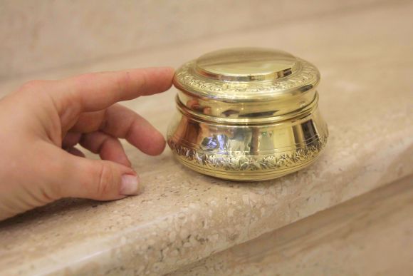 Латунная полированная шкатулка в идеальном состоянии