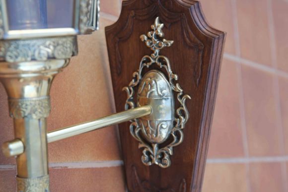 Антикварный каретный фонарь - бра