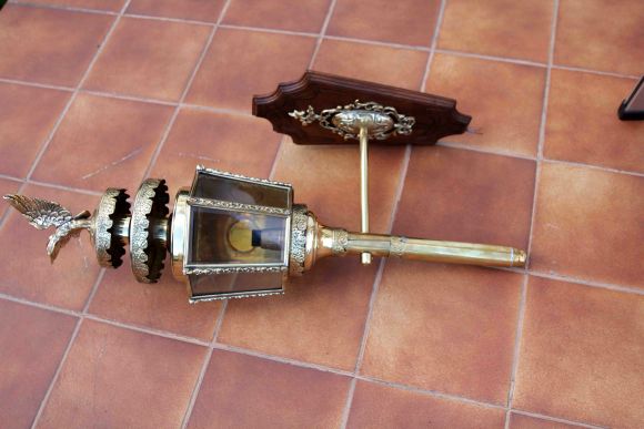 Антикварный каретный фонарь - бра