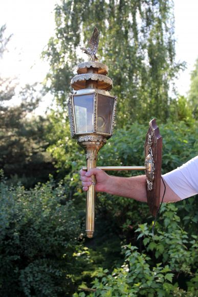 Антикварный каретный фонарь - бра