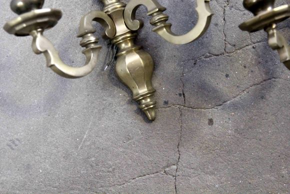 Настенная массивная пара бра в патине