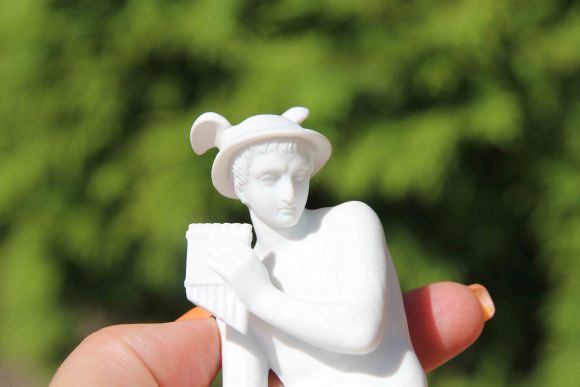 Антикварная статуэтка из бисквитного фарфора "Бог Гермес" и "Богиня плодородия". Копенгаген, Дания.