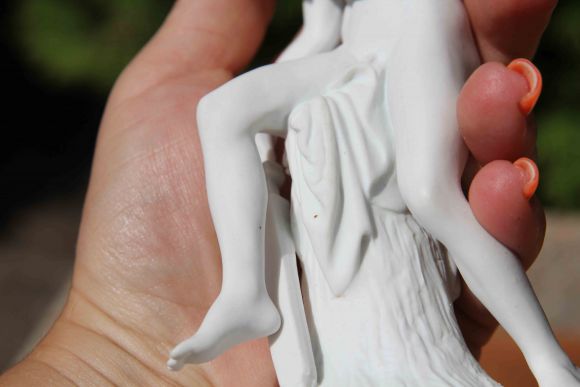 Антикварная статуэтка из бисквитного фарфора "Бог Гермес" и "Богиня плодородия". Копенгаген, Дания.