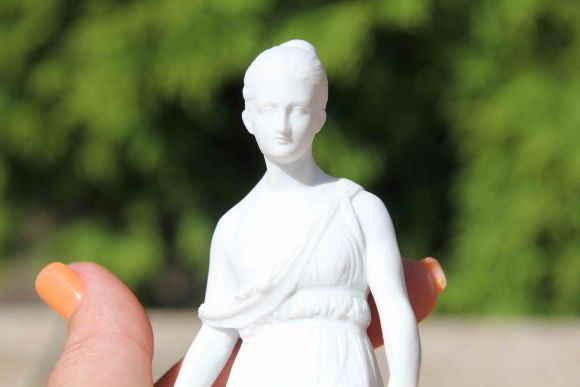 Антикварная статуэтка из бисквитного фарфора "Бог Гермес" и "Богиня плодородия". Копенгаген, Дания.