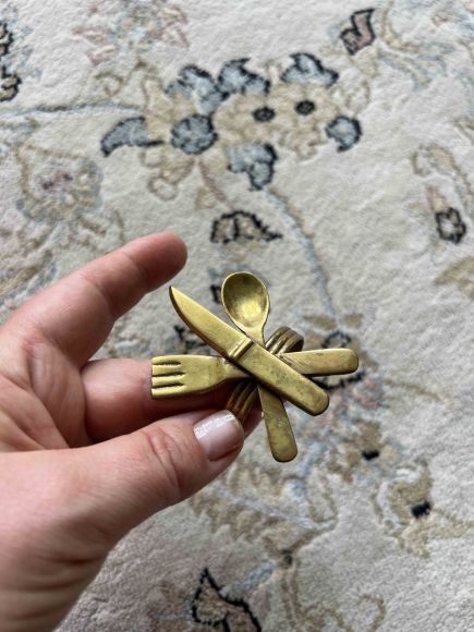 Винтажные латунные колечки для салфеток