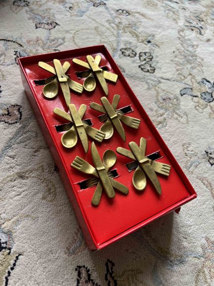 Винтажные латунные колечки для салфеток