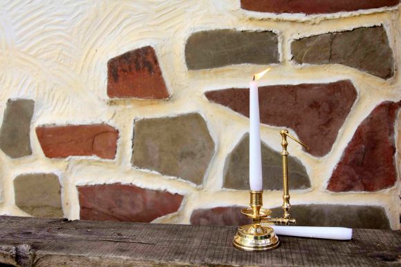 Старинный подвесной подсвечник с кольцом