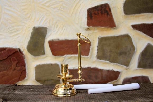 Старинный подвесной подсвечник с кольцом