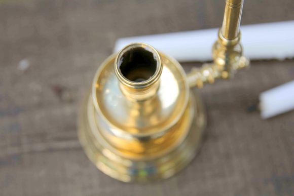 Старинный подвесной подсвечник с кольцом