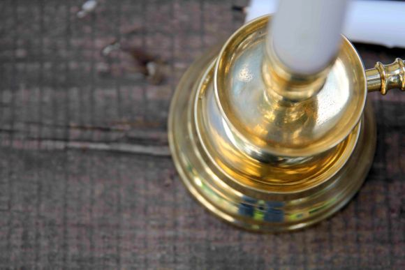 Старинный подвесной подсвечник с кольцом