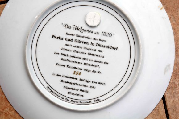 Лимитированная коллекция тарелок "парки и сады Дюссельдорфа"
