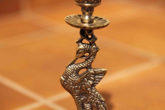 Винтажный подсвечник цапля - раритет. Европейское литье