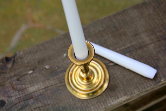 Латунный тяжелый подсвечник из Европы