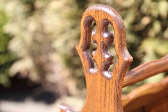 Винтажная газетница из дуба. Европа. Начало 20 века