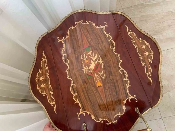 Складной сервировочный столик, маркетри.