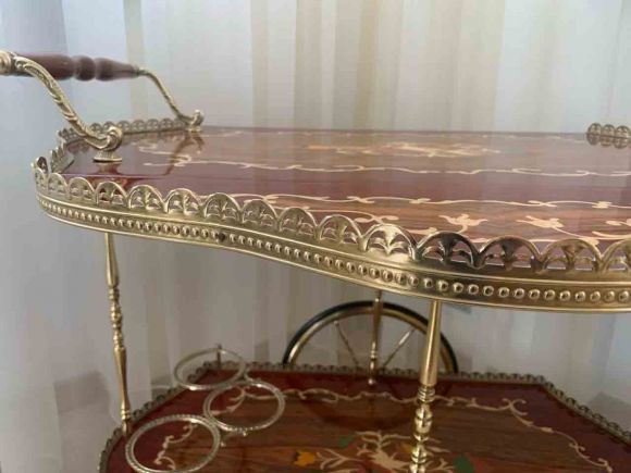 Складной сервировочный столик, маркетри.