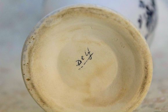 Антикварная ваза с крышкой Делфт. Европа. Начало 20 века