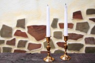 Пара медных подсвечников из Европы