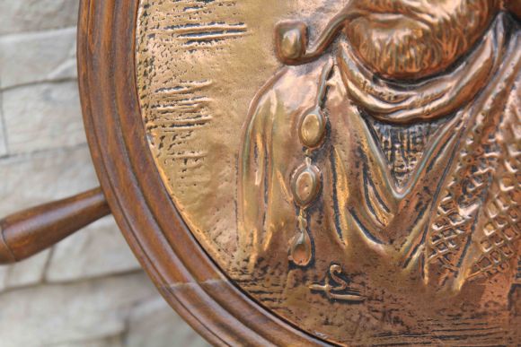 Очень красивое панно Штурвал. Европа. Начало 20 века