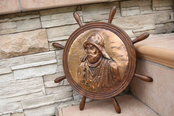 Очень красивое панно Штурвал. Европа. Начало 20 века