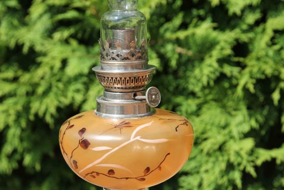 Антикварная керосиновая лампа. Европа. Начало 20 века