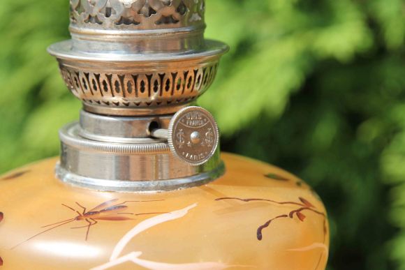 Антикварная керосиновая лампа. Европа. Начало 20 века