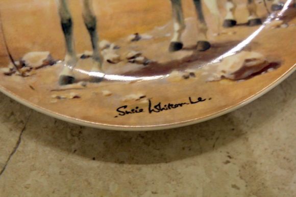 Коллекционная тарелка "Арабский скакун". Европа. Начало 20 века