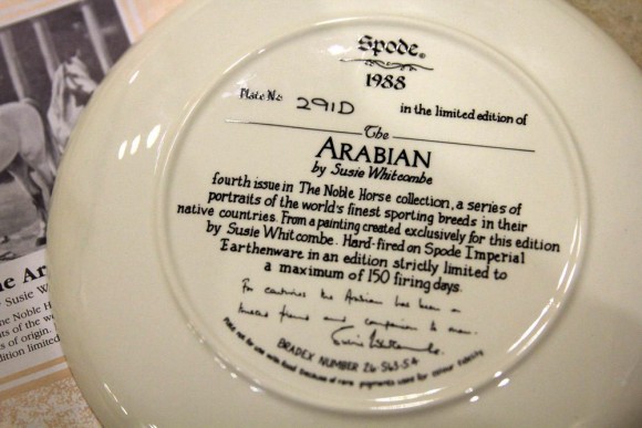 Коллекционная тарелка "Арабский скакун". Европа. Начало 20 века