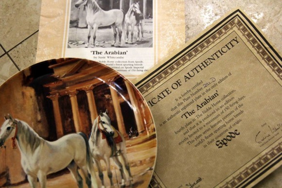 Коллекционная тарелка "Арабский скакун". Европа. Начало 20 века