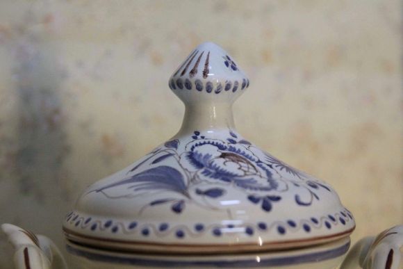 Антикварная вазочка ручная роспись. Португалия. Начало 20 века