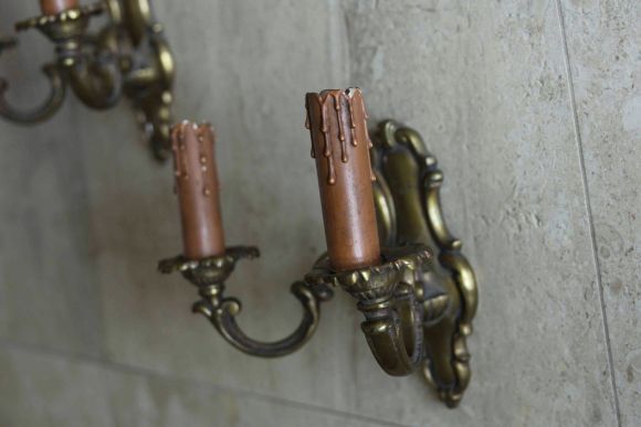Парные бра из бронзы в патине