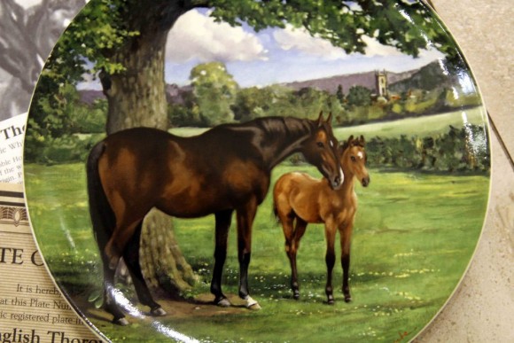 Коллекционная тарелка "Английская чистокровная". Европа. Начало 20 века