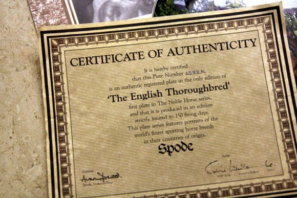 Коллекционная тарелка "Английская чистокровная". Европа. Начало 20 века