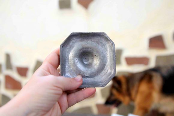 Старый оловянный подсвечник из Европы