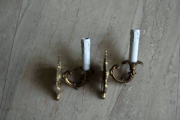 Изящные витиеватые бра в патине 