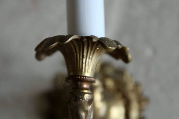 Изящные витиеватые бра в патине 