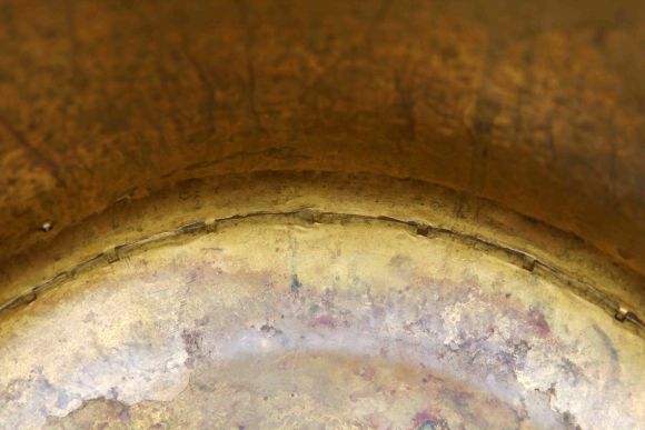 Огромное латунное кашпо на ножках