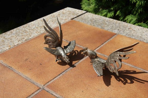 Роскошные статуэтки петушков. Европа. Начало 20 века