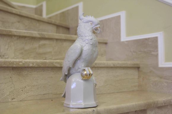 Фарфоровый попугай WKC. Европа. Начало 20 века