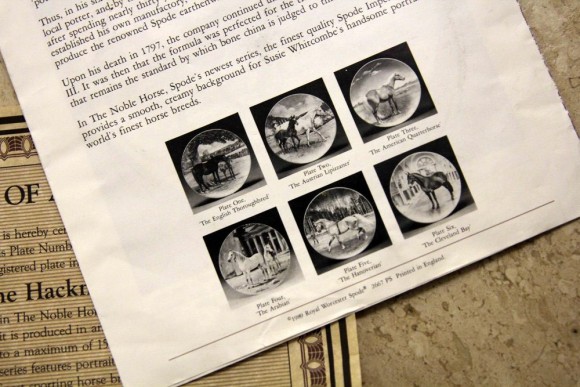 Коллекционная тарелка "Лошадь с коляской". Европа. Начало 20 века