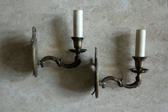 Парные бронзовые бра с бантиком